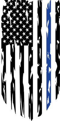 LE Blue Line American flag